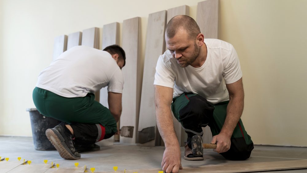 new floor installation