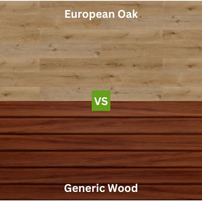 European Oak vs. Generic Wood